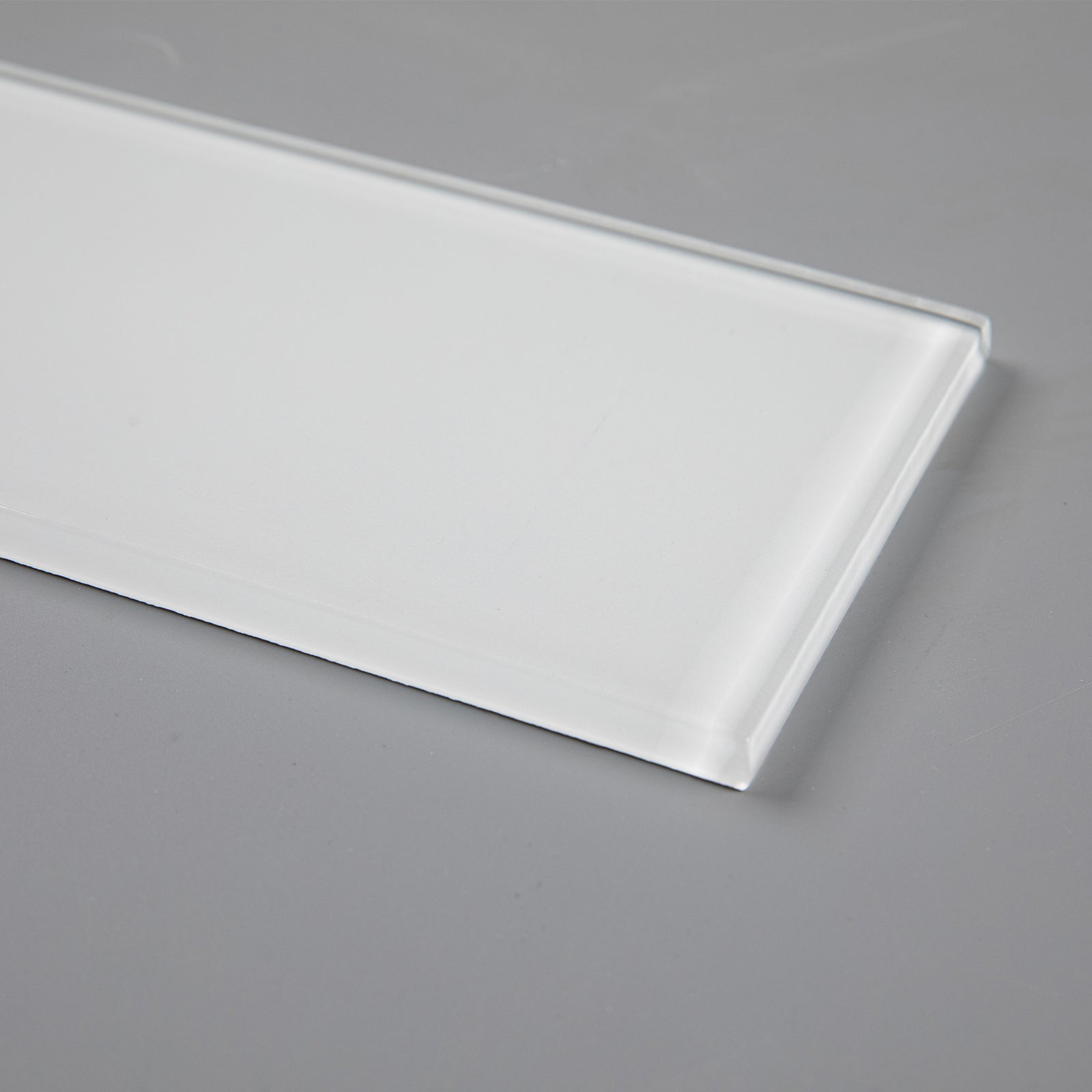 Glass Subway Tiles, 4*12 inch, White, Pack of 12 Pcs, GS14