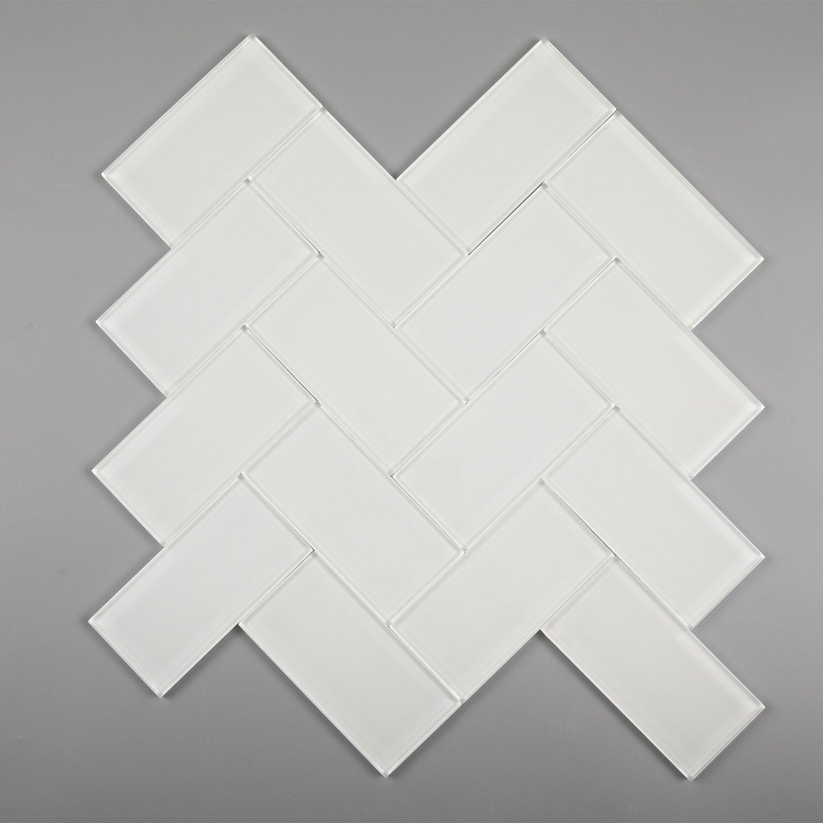 Glass Subway Tiles, 3*6 inch, White, Pack of 32 Pcs, GS15