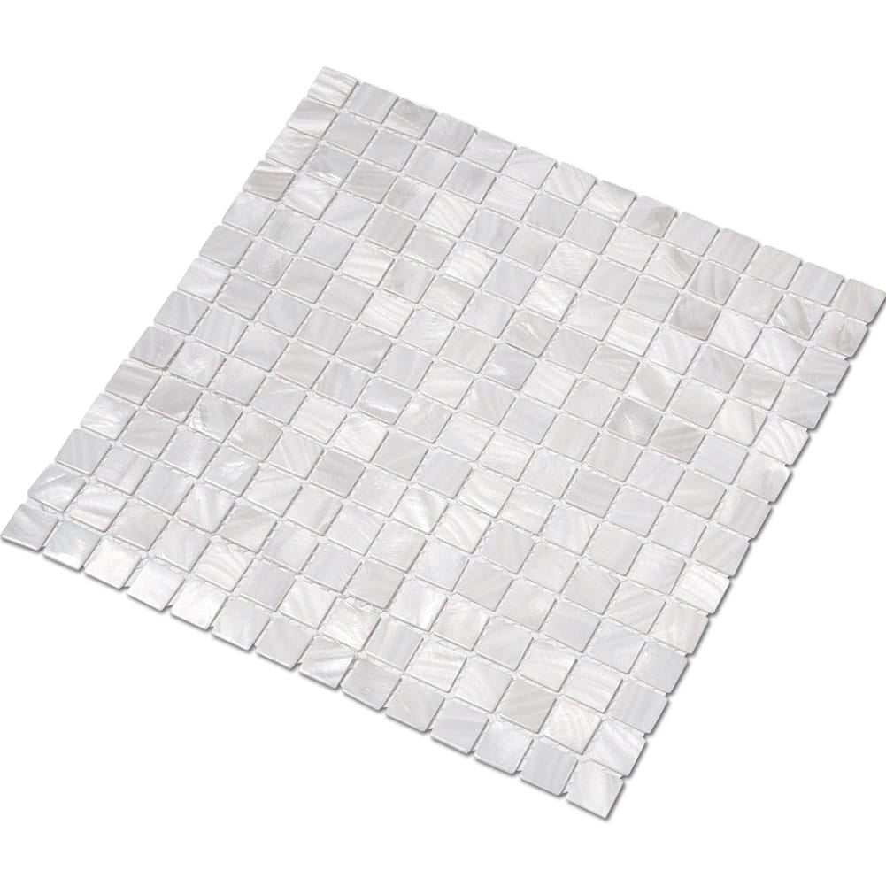 Mother of Pearl Shell Square Mosaic Tile (Super White, 10-Pack)