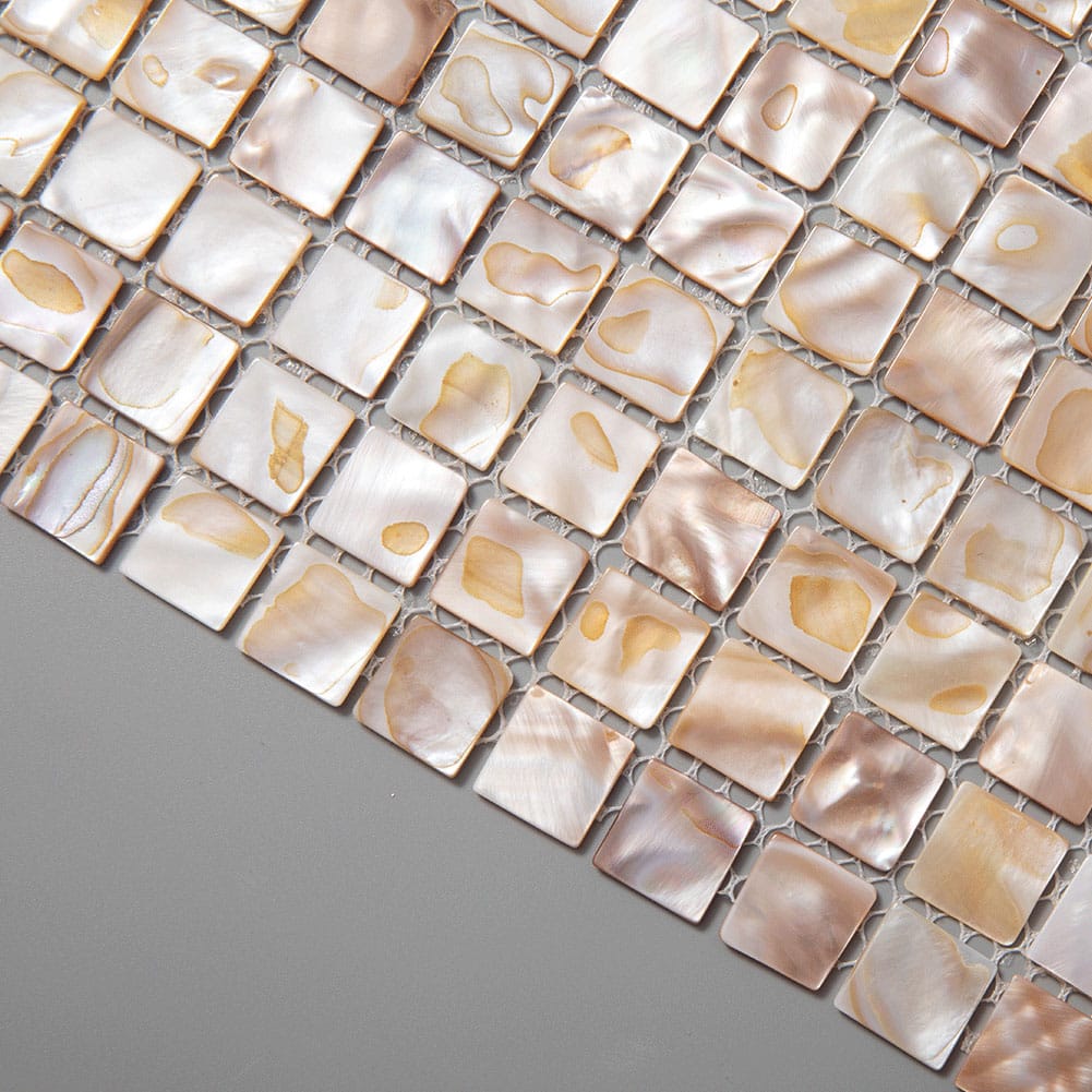 Mother of Pearl Shell Square Mosaic Tile (Colorful, 10-Pack)