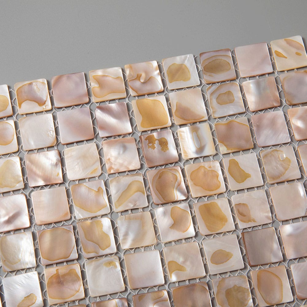 Mother of Pearl Shell Square Mosaic Tile (Colorful, 10-Pack)