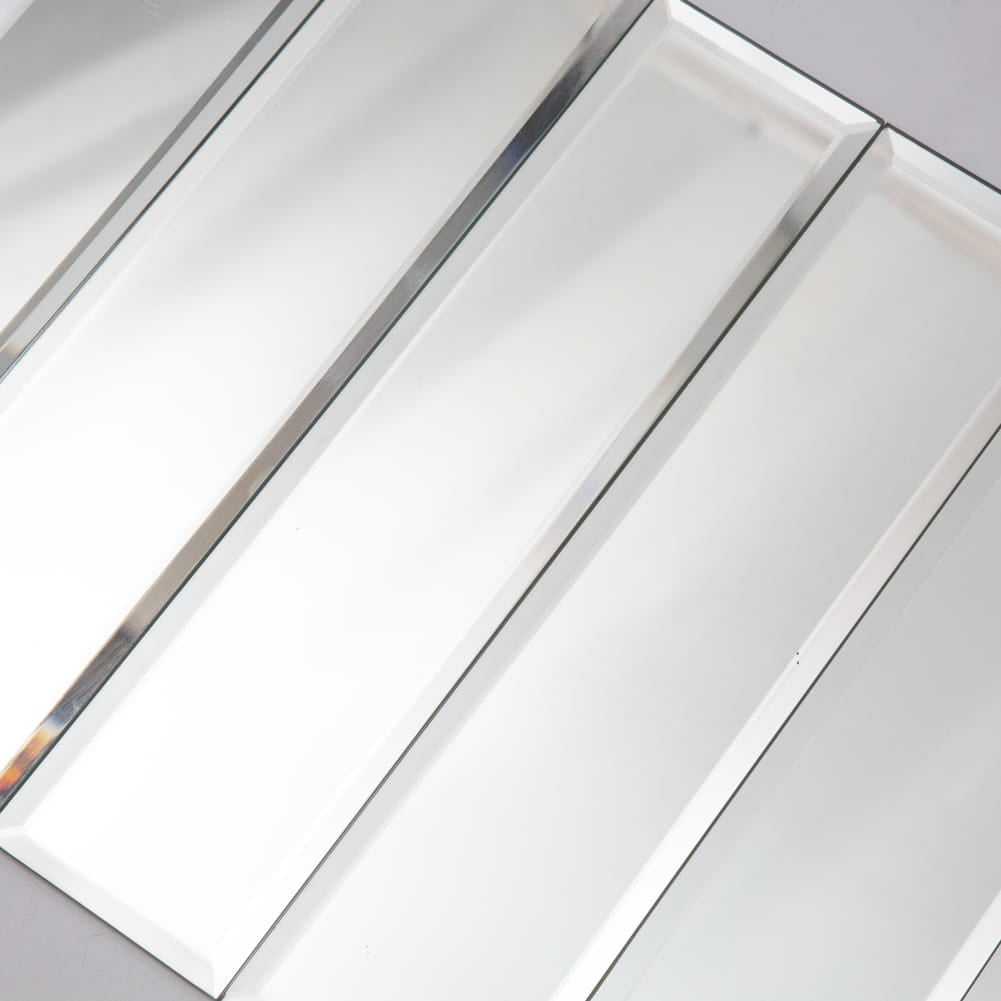 Mirror Glass Subway Tile with Beveled Edge, 3*12 inch, Silver, BL0004
