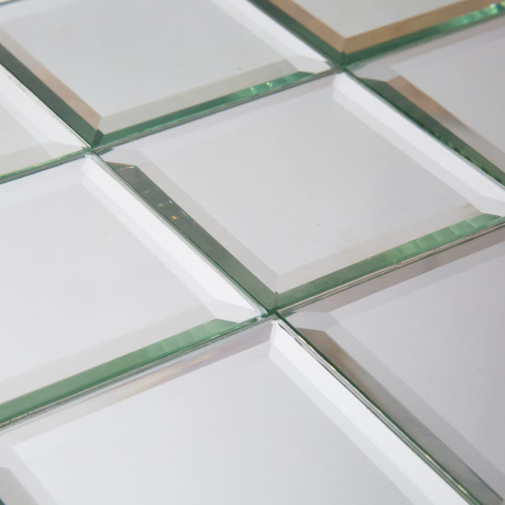 8x8 Inch Beveled Edge Mirror Tiles Pack Of 25
