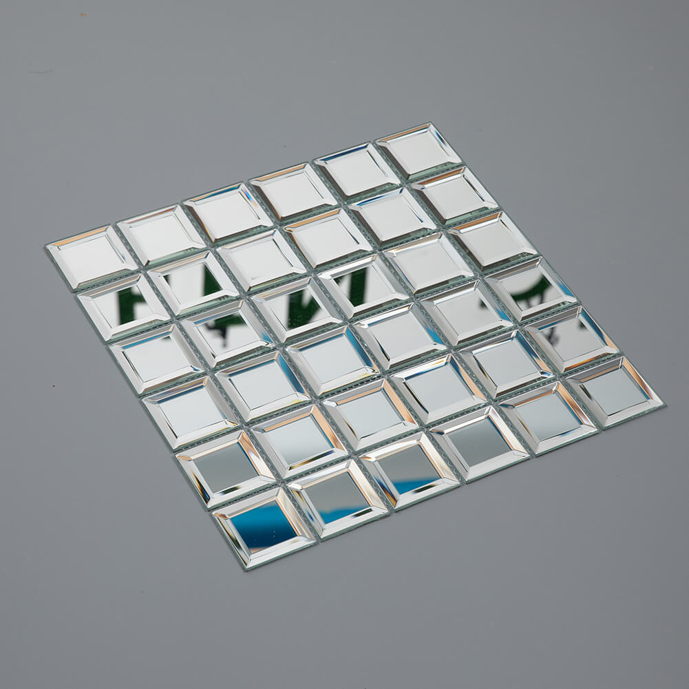 Crystal Mirror Glass Mosaic Tile 2" Diamond Mosaic Tile 12x12 Inch (5-Pack)