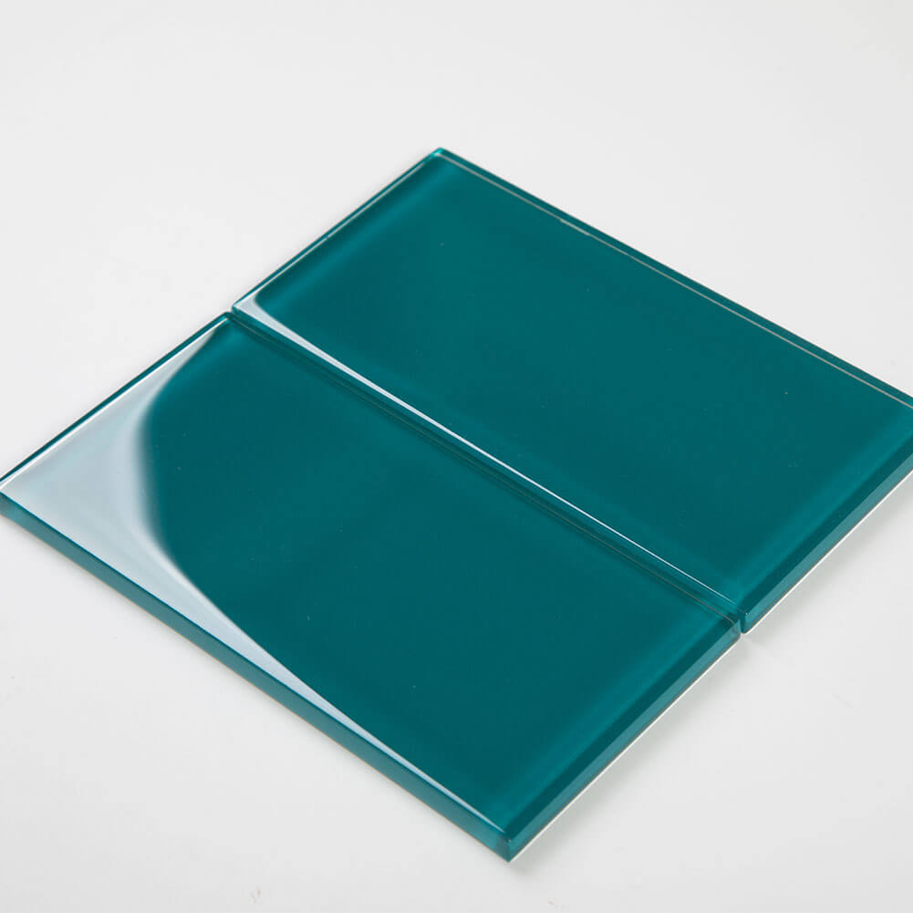 Dark Teal Glass Subway Tile 3 x 6 Inch (40-Pack, 5 Sq.Ft)