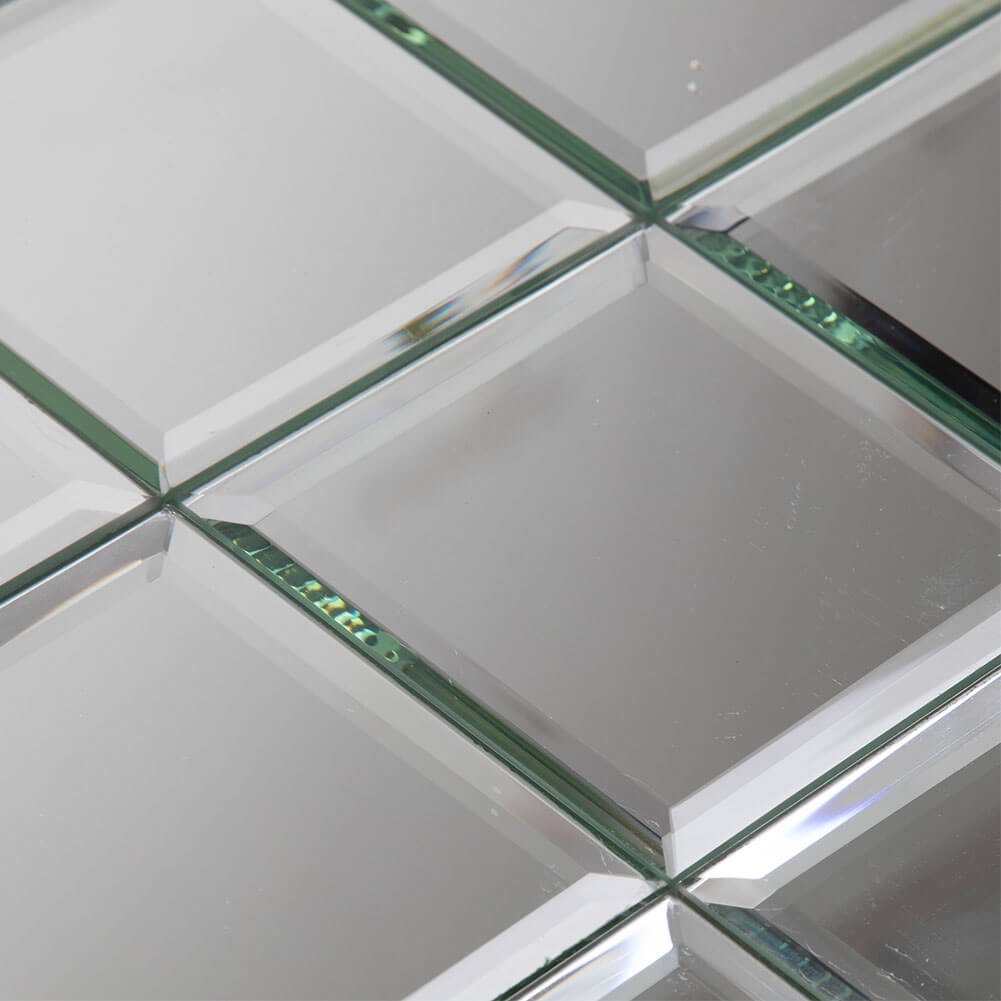 Berkfield 24 pcs Mirror Tiles Square Glass