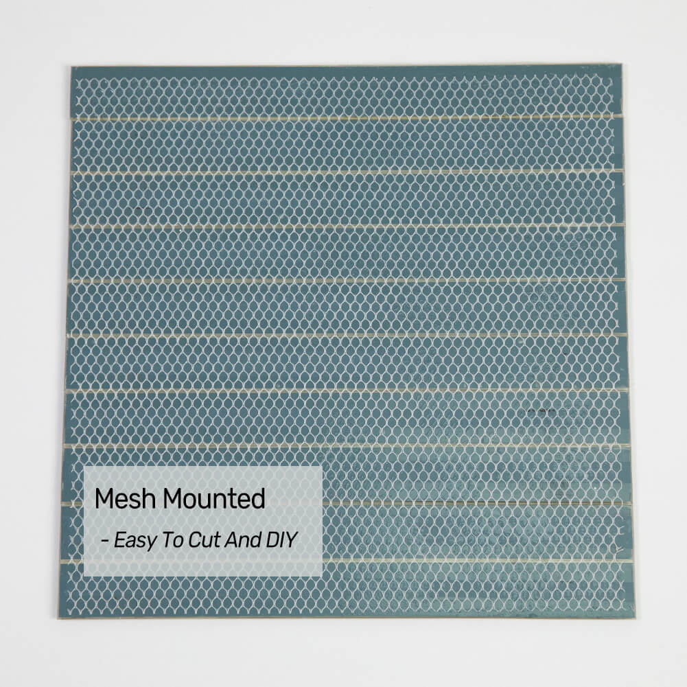 Gold Mirror Strip Glass Tile with Beveled Edge, 12*12 inch, Mesh Backing, DM0030S