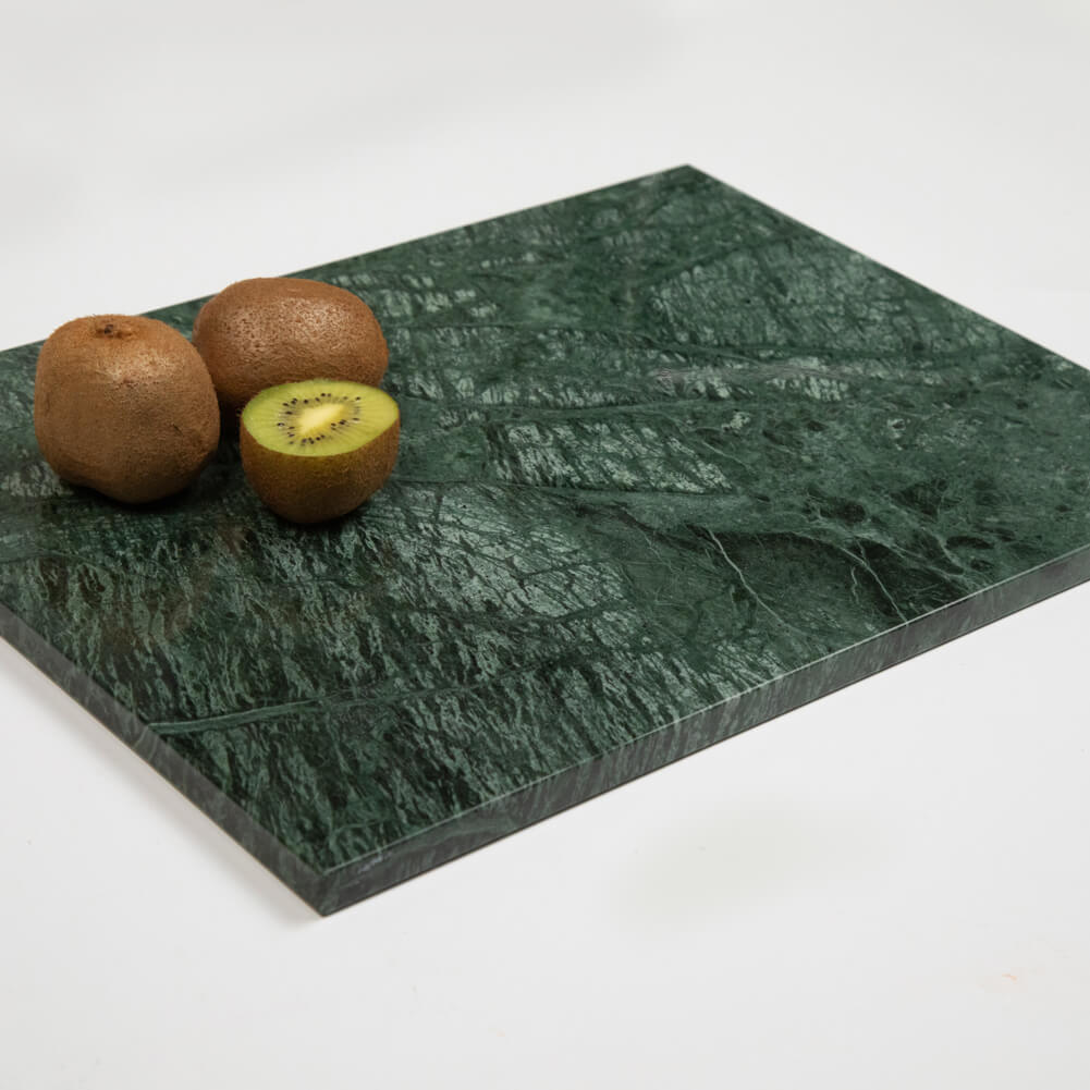 Natural Medium Green Marble Pastry Board 12 x 16 Inch