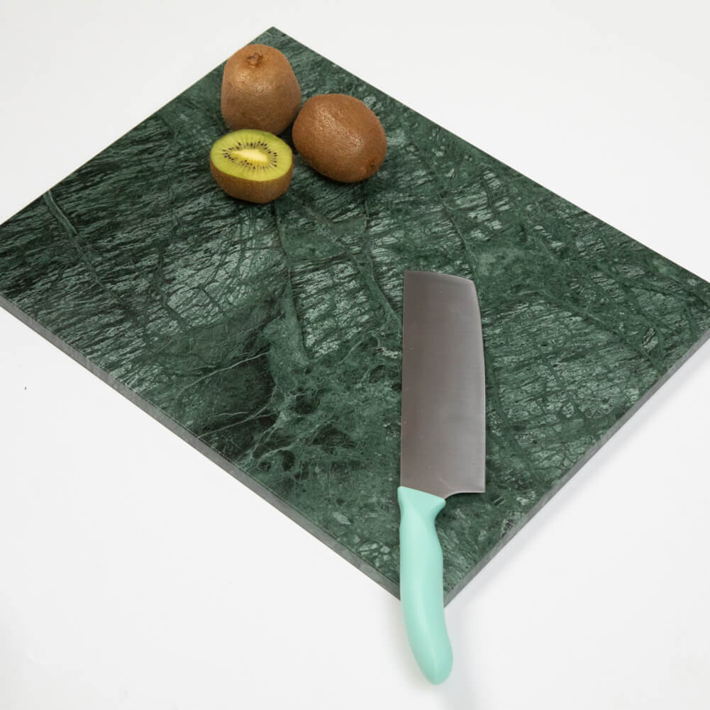 Natural Medium Green Marble Pastry Board 12 x 16 Inch