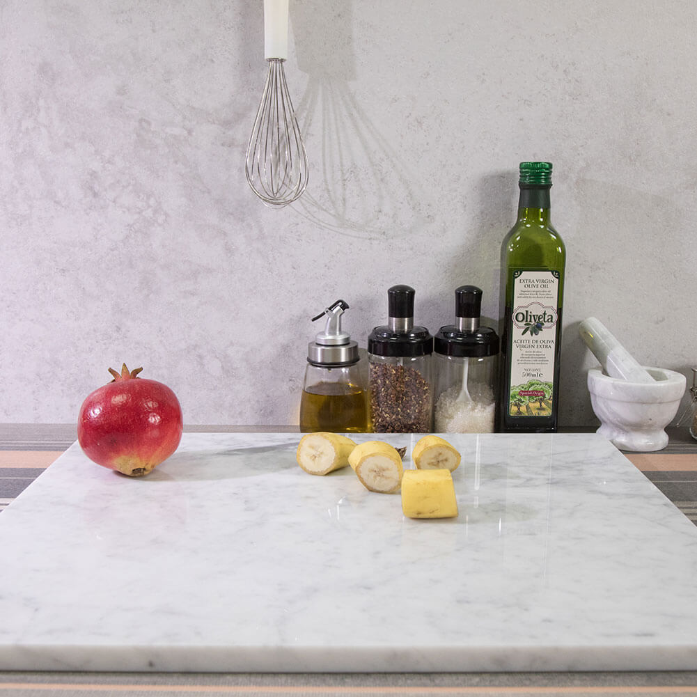 Bianco Carrara White Marble Pastry Board Cheese and Cutting Board