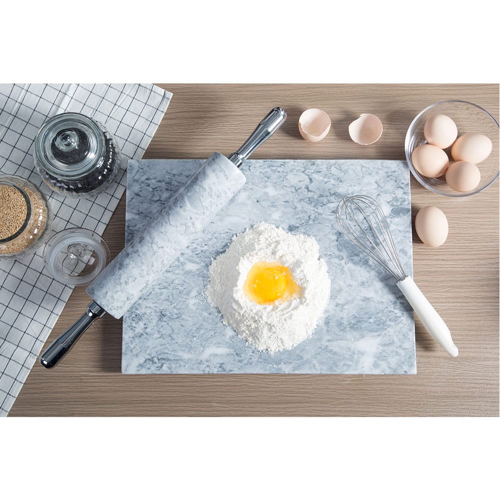 Bianco Carrara White Marble Pastry Board Cheese and Cutting Board