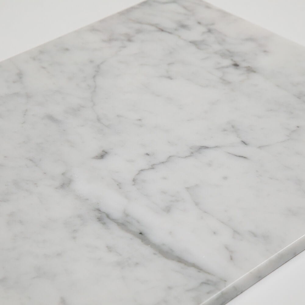 That's my job - A White Carrara Marble chopping board with a hint of  leather - MarmoLove