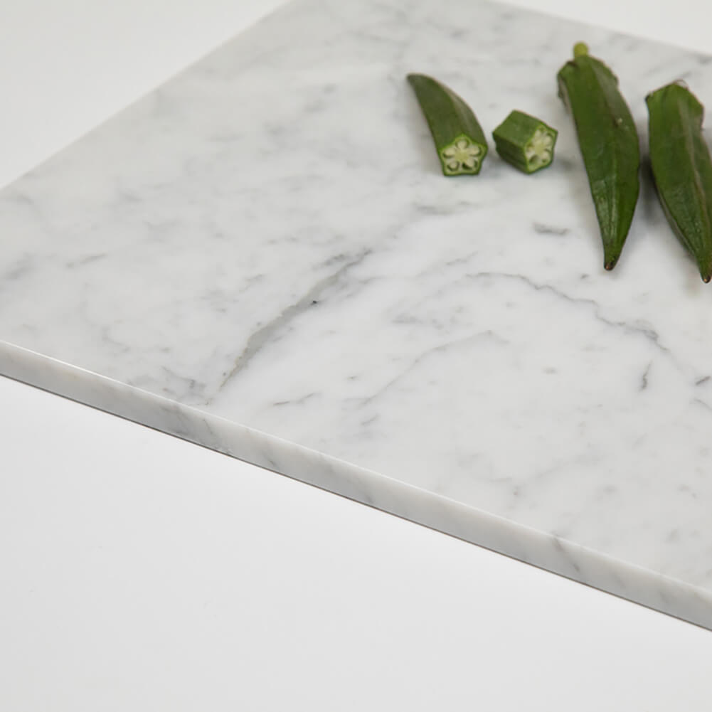 Bianco Carrara White Marble Pastry Board Cheese and Cutting Board