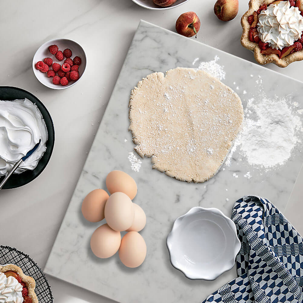 Bianco Carrara White Marble Pastry Board Cheese and Cutting Board