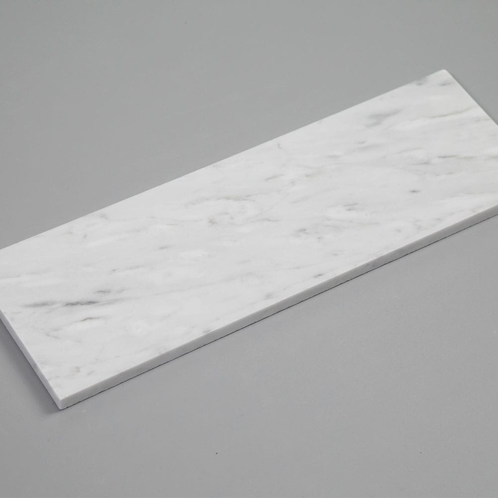 Bianco White Carrara Marble 4 x 12 Field Tile Honed (15-Pack)