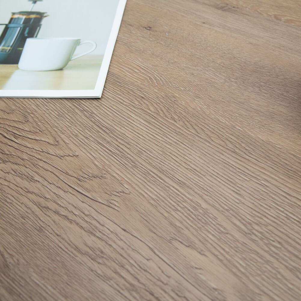 Luxury Vinyl Plank Flooring Walnut Wood Grain Finish 48 x 7 Inch (10-Pack, 23.6 sq.ft)