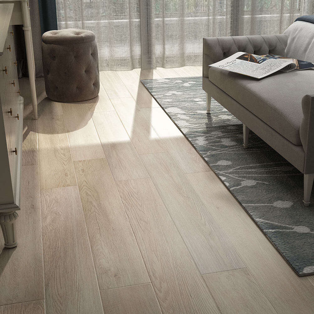 Luxury Vinyl Plank Flooring Walnut Wood Grain Finish 48 x 7 Inch (10-Pack, 23.6 sq.ft)