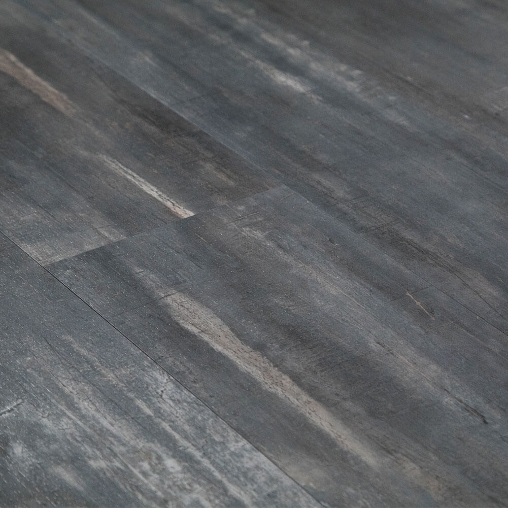 Luxury Vinyl Plank Flooring 48 x 7 Inch Dark Gray (10-Pack, 23.6 sq.ft)