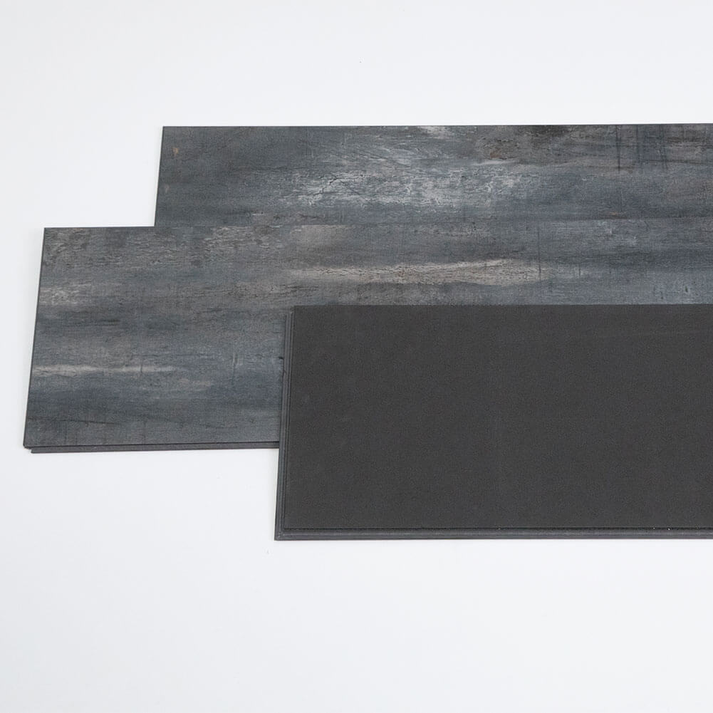 Luxury Vinyl Plank Flooring 48 x 7 Inch Dark Gray (10-Pack, 23.6 sq.ft)