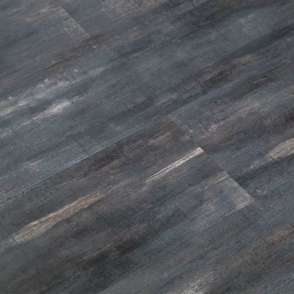 Luxury Vinyl Plank Flooring 48 x 7 Inch Dark Gray (10-Pack, 23.6 sq.ft)