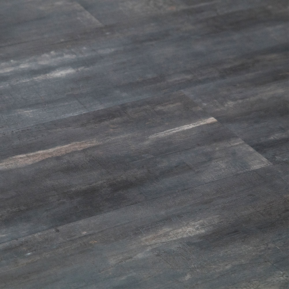 Luxury Vinyl Plank Flooring 48 x 7 Inch Dark Gray (10-Pack, 23.6 sq.ft)