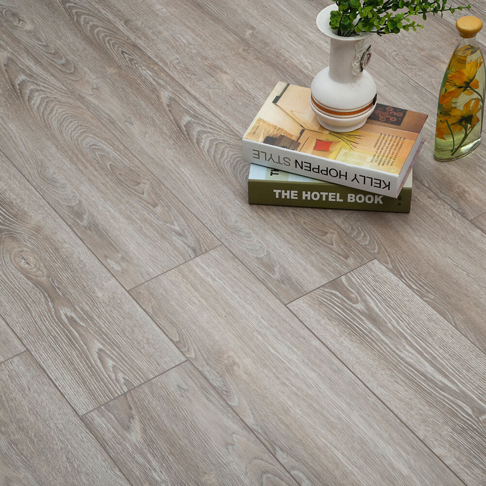 Luxury Vinyl Plank Flooring Tile Click Floating Floor Cantha Oak 48 x 7 Inch (10-Pack, 23.6 sq.ft)