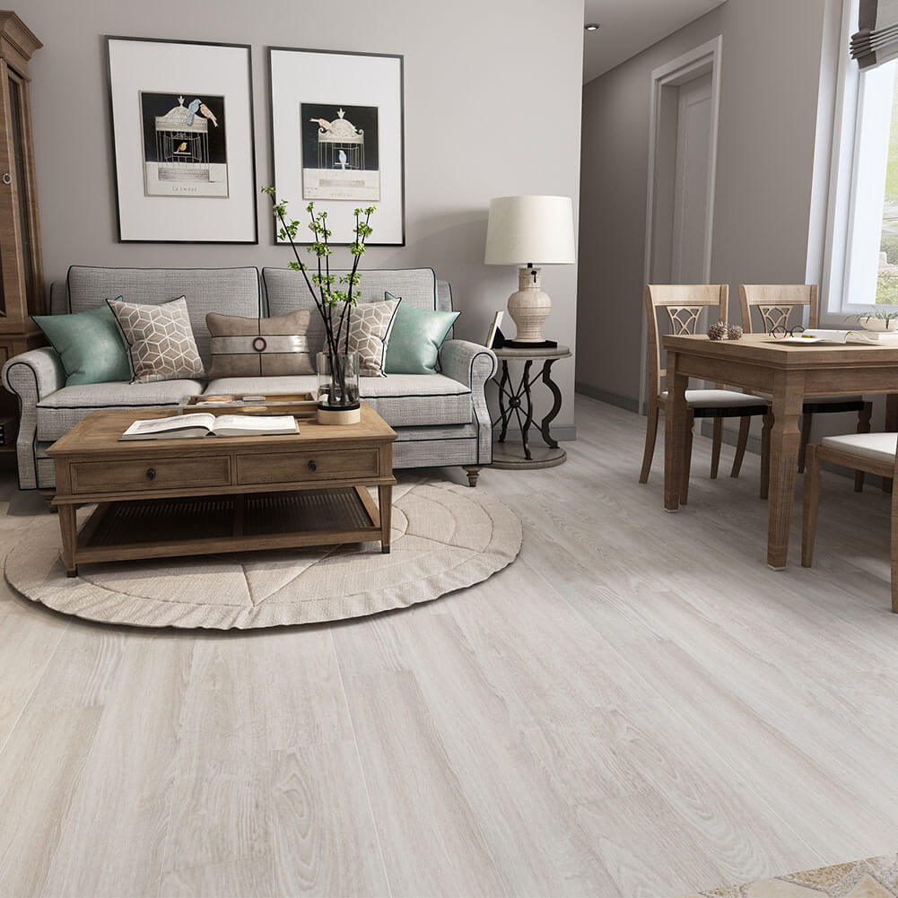 Luxury Vinyl Plank Flooring Tile Click Floating Floor Cantha Oak 48 x 7 Inch (10-Pack, 23.6 sq.ft)