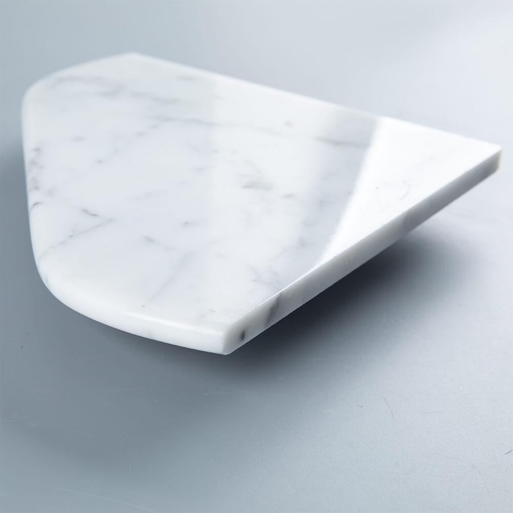 Carrara White Marble Corner Shelf Polished 8" X 8" X 2/5" Pack of 1