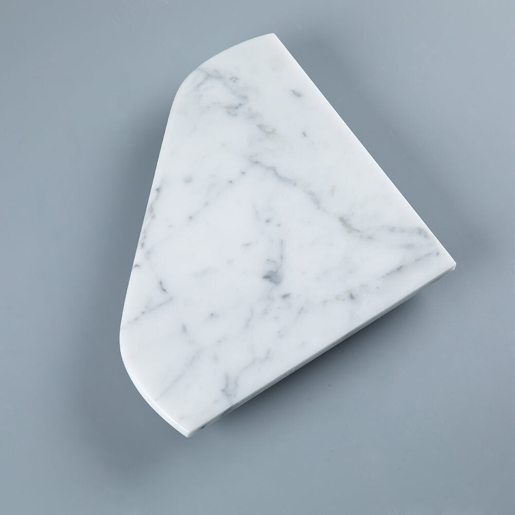 Carrara White Marble Corner Shelf Polished 8" X 8" X 2/5" Pack of 1