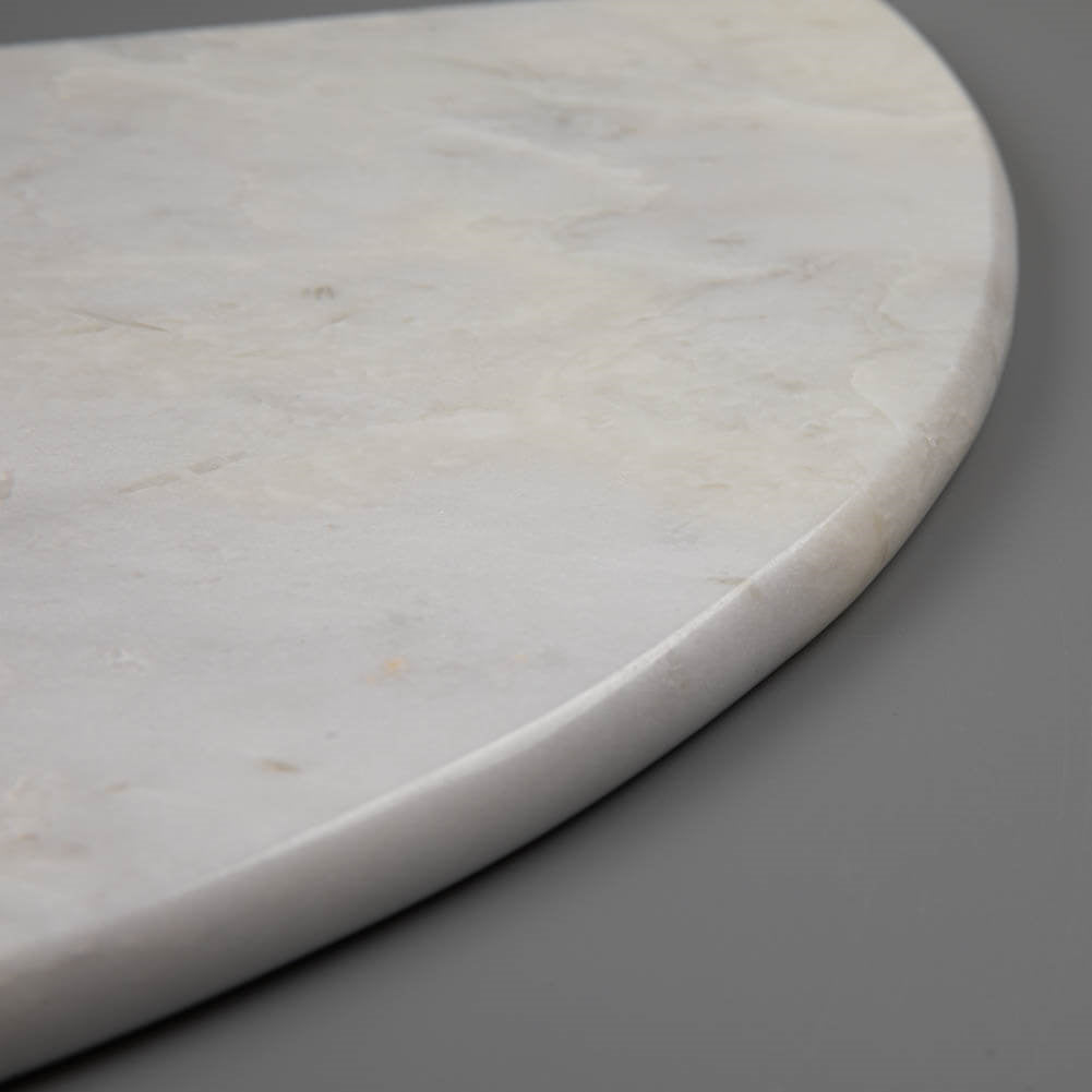 Creamy White Marble Corner Shower Shelf Polished Round Edge Pack of 1