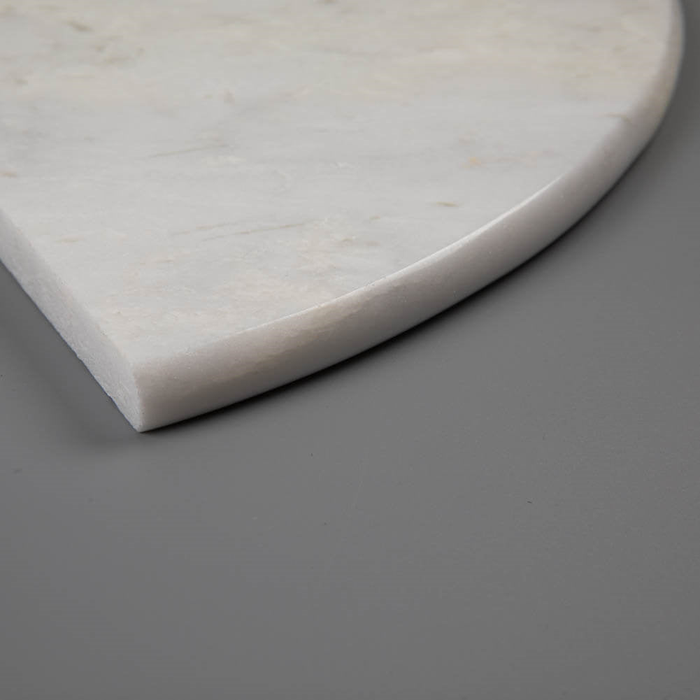 Creamy White Marble Corner Shower Shelf Polished Round Edge Pack of 1