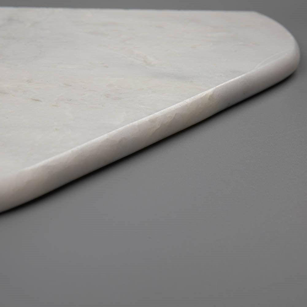 Creamy White Marble Corner Shelf Polished Round Edge Pack of 1