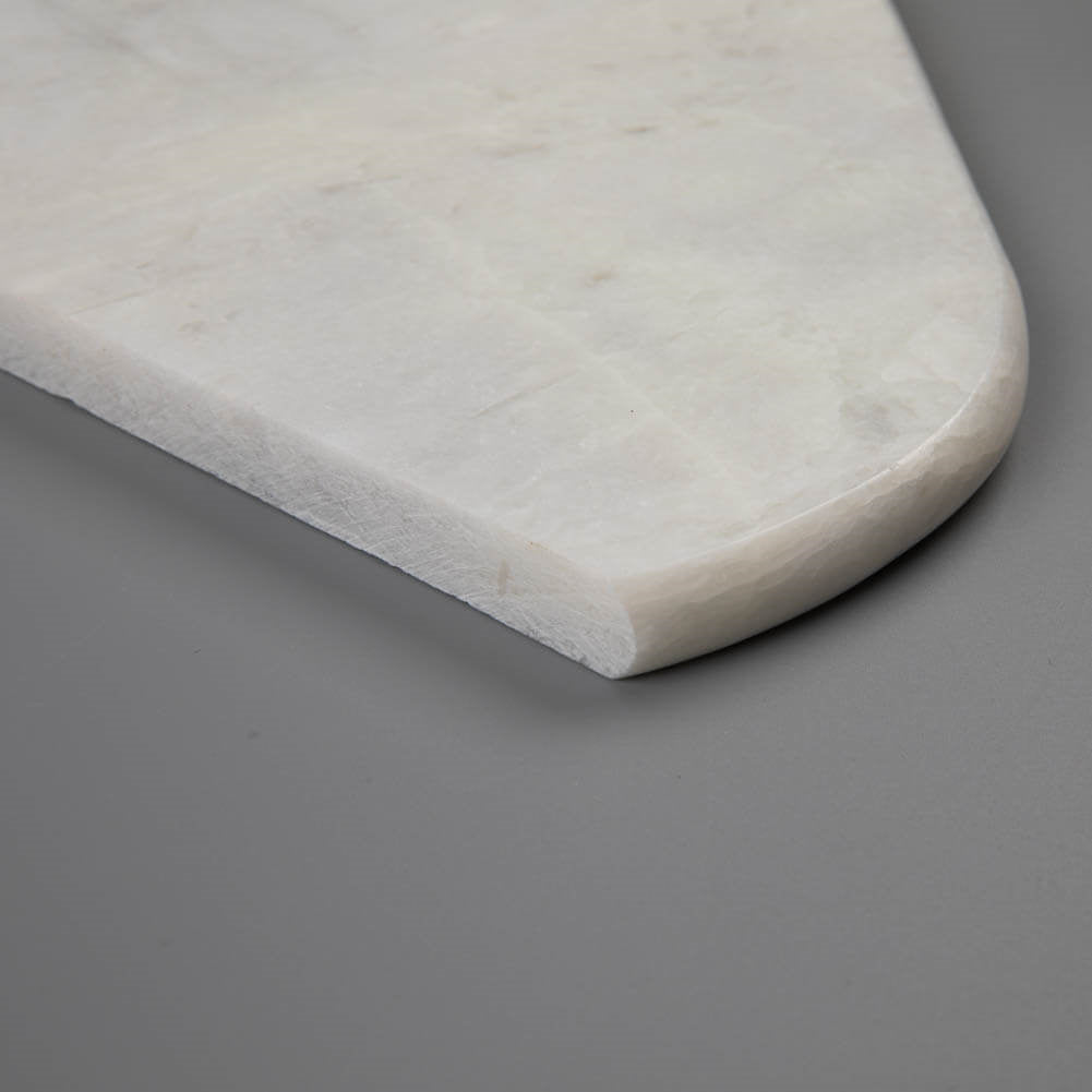 Creamy White Marble Corner Shelf Polished Round Edge Pack of 1