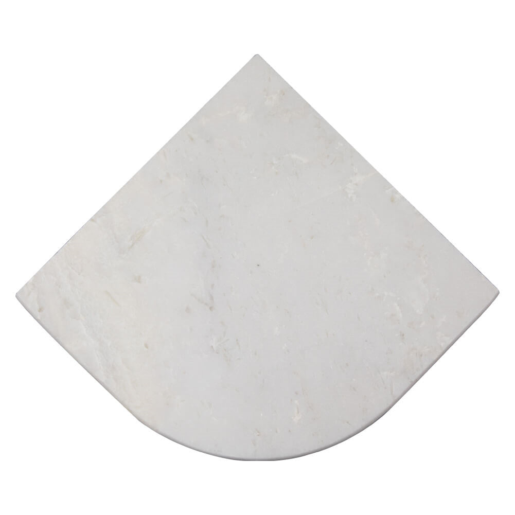 White Marble Shower Shelf Polished Round Edge Pack of 1