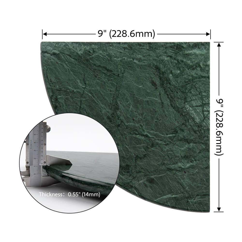 Green Marble Corner Shower Shelf Polished Round Edge Pack of 1