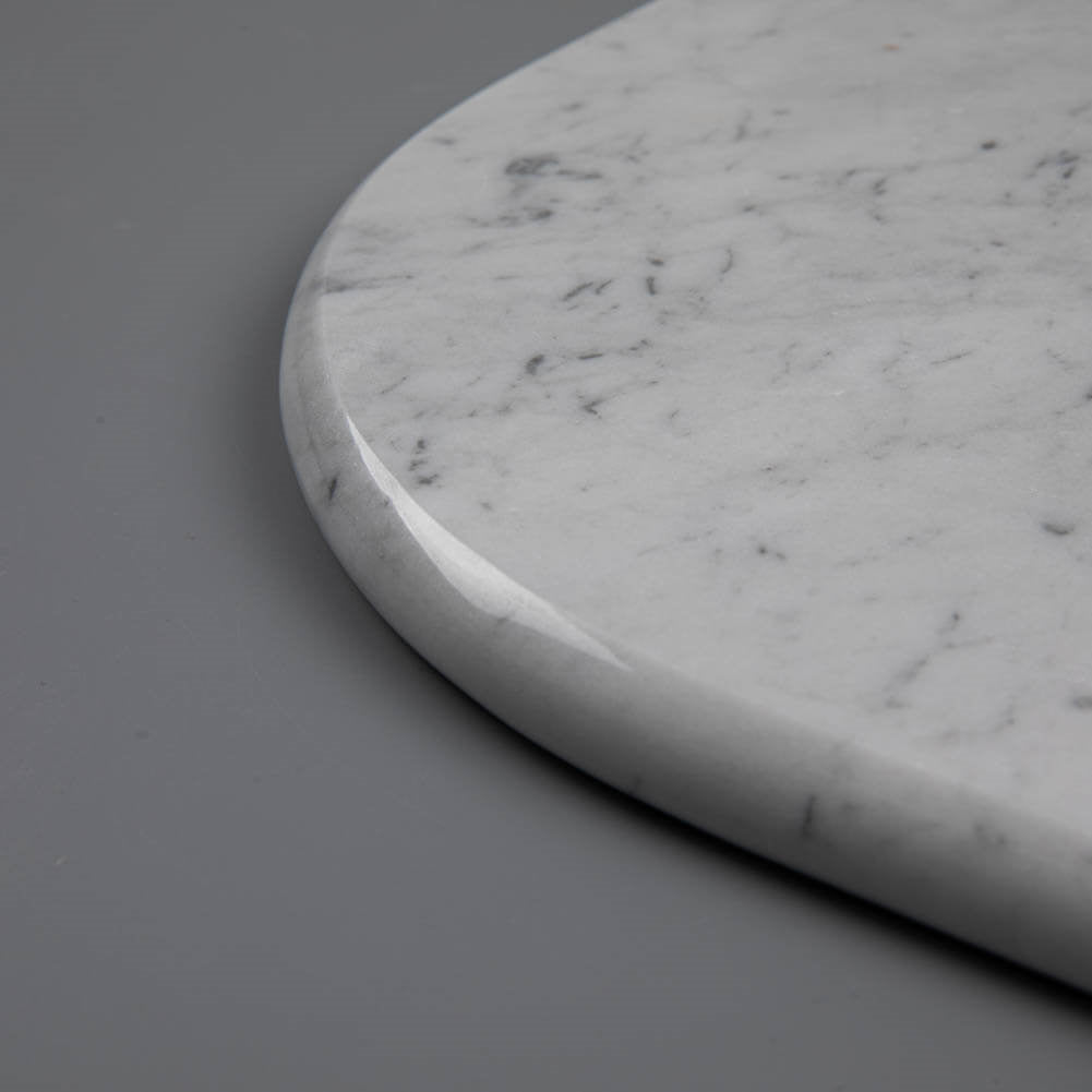 Carrara White Marble Corner Shelf Polished Round Edge Pack of 1