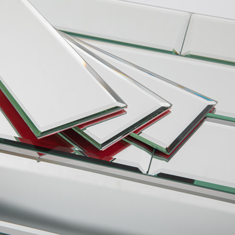 Mirror Glass Subway Tile, Peel and Stick, 4*12 inch, Silver, Beveled Edge, MT11