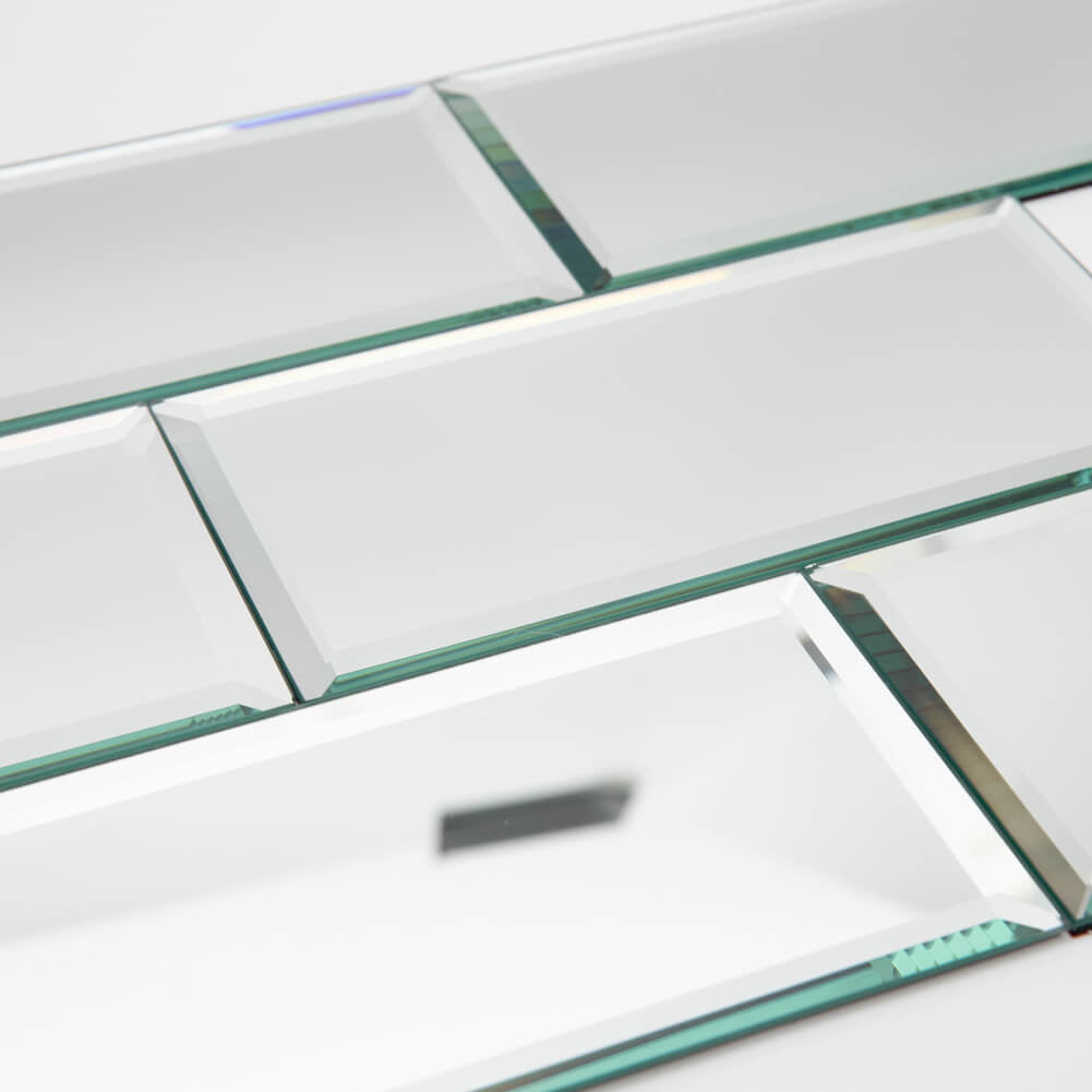 Mirror Glass Subway Tile, Peel and Stick, 4*8 inch, Silver, Beveled Edge, MT2