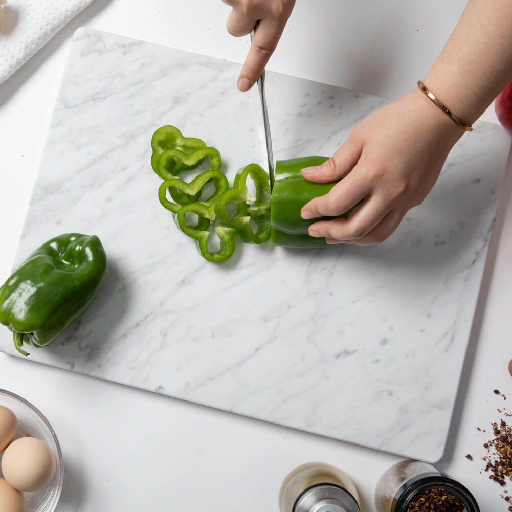 Carrara White Marble Cutting Board 12 x 16 Inch