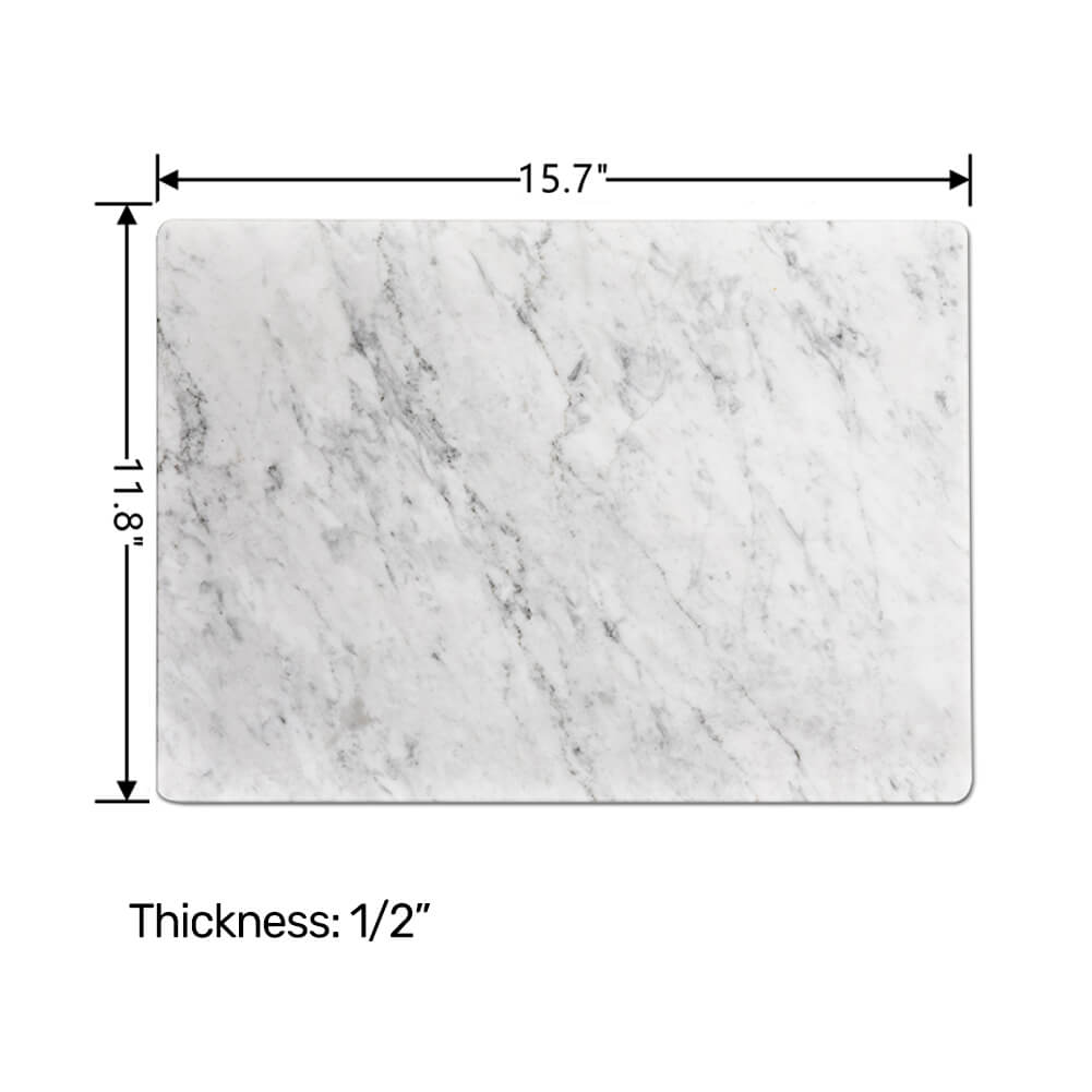  Crocon White Marble Cutting Board - 12 x 8 Inch Marble