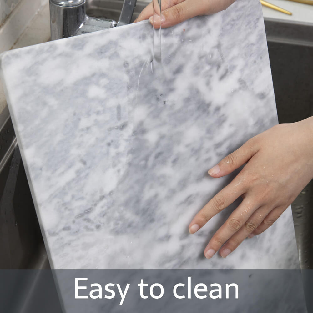 White & Gray Marble Cutting Board 12 x 16 Inch