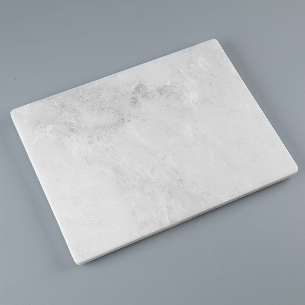 Marble Pastry Board 16x12 inch Cutting Board Marble Serving Tray Creamy White