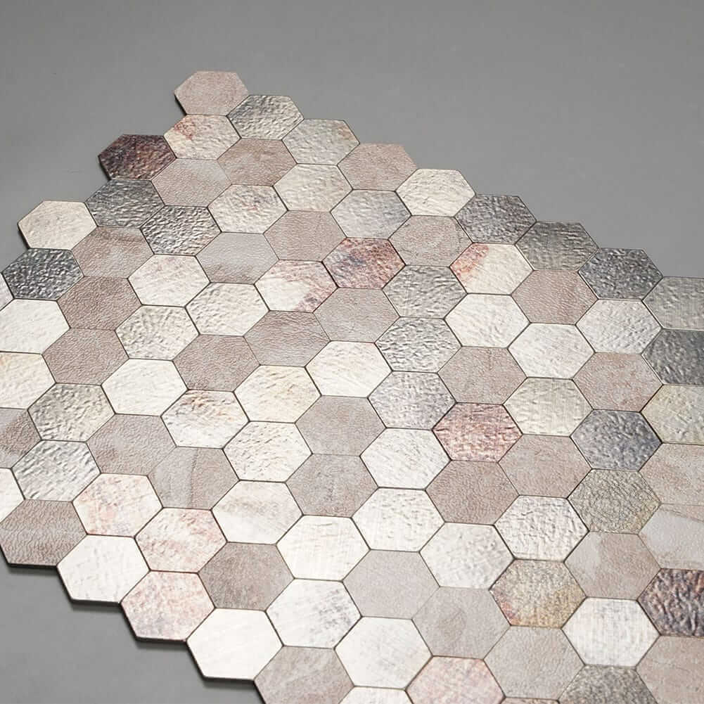 Retro hexagon Peel and Stick Backsplash Tile (5-Pack, 5 sq.ft)