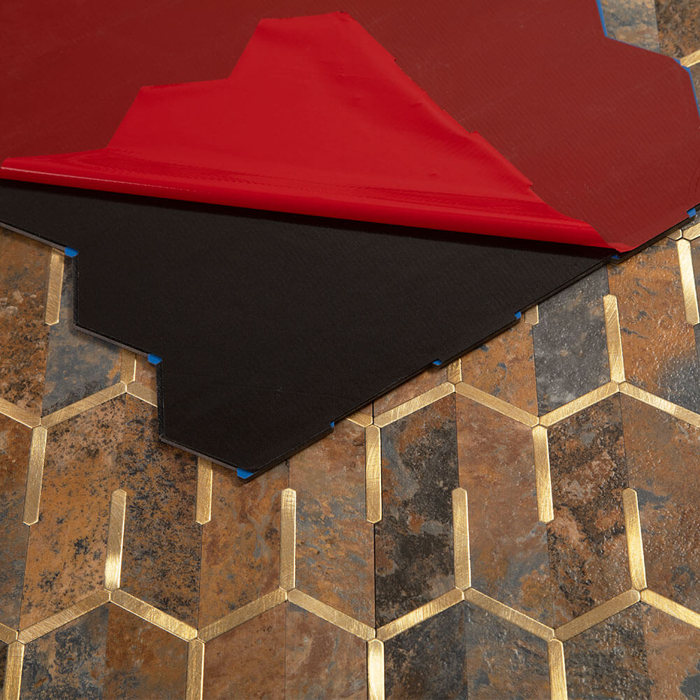 Peel and Stick Tile Backsplash PVC Rusty stone Chevron Tile (5-pack)