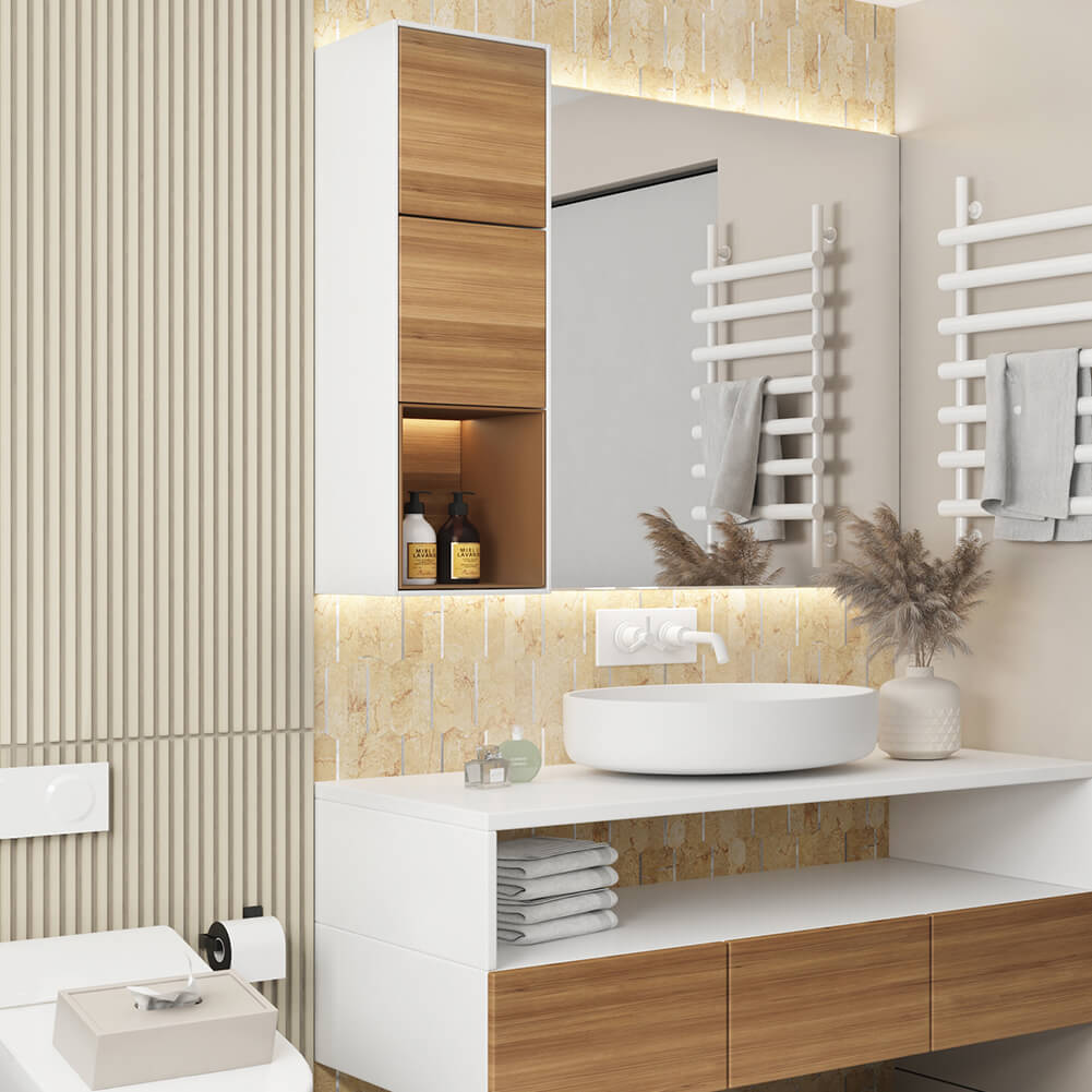 Peel and Stick Backsplash Tile Hexagon PVC Beige Marble Pattern with Gold Metal 5-Sheet