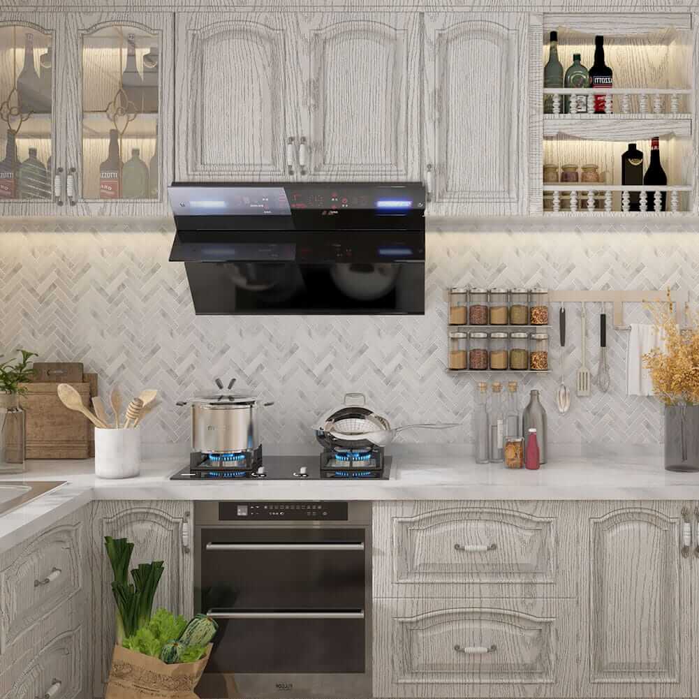 Oriental White (Eastern White) Marble 1 x 4 Herringbone Mosaic Tile Polished Pack of 5