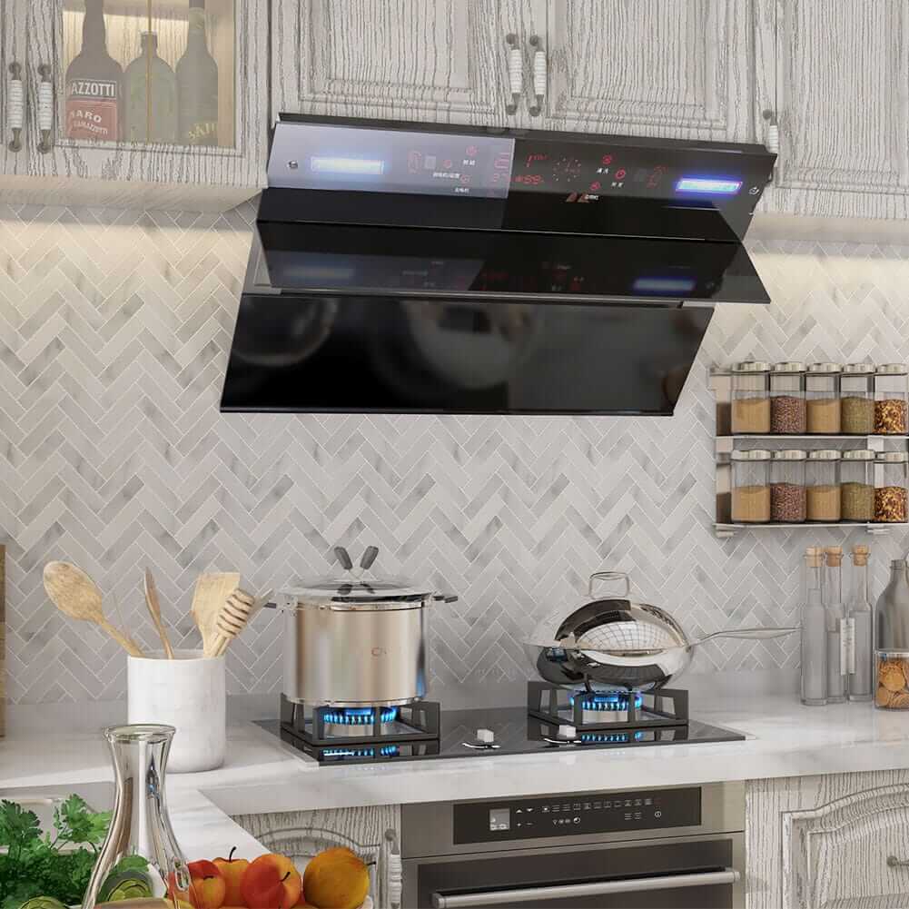 Oriental White (Eastern White) Marble 1 x 4 Herringbone Mosaic Tile Polished Pack of 5